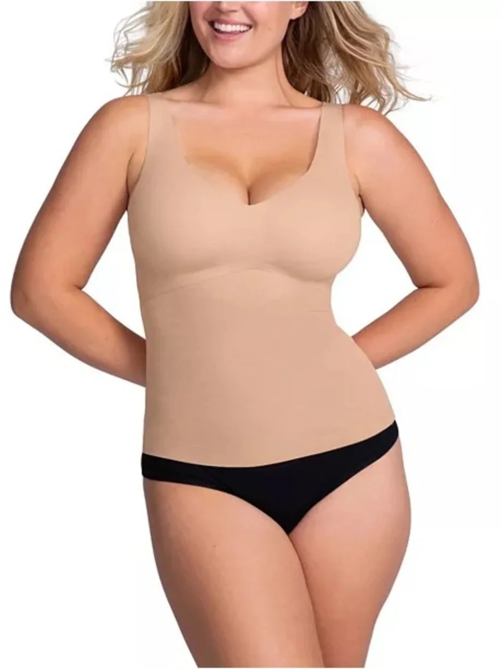 Honeylove Liftwear Tank Seamless Sand Nude Shaping Tank Top Shapewear Size XL